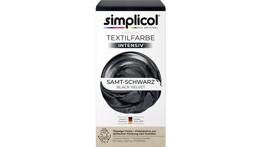 simplicol Textilfarbe intensiv Samt-Schwarz 150 ml
