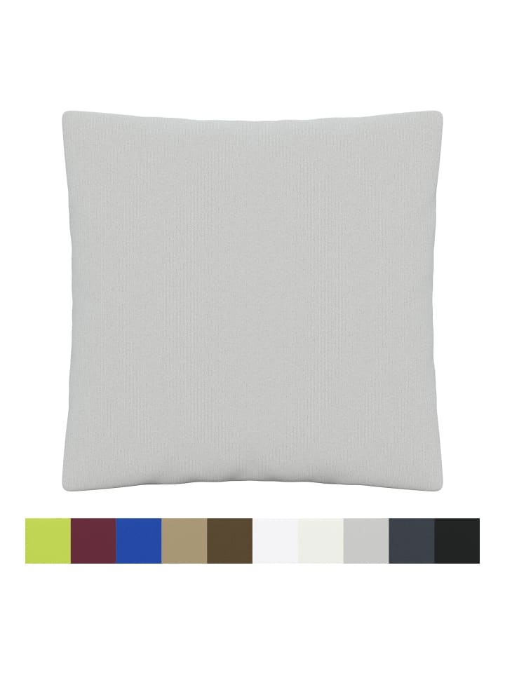 GMD Living 2er Set Jersey Kissenhüllen JESBERG in Farbe Silber günstig kaufen