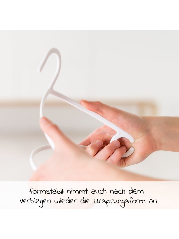 LaLoona Kleiderbügel für Babys und Kinder (22 Stück) - Weiß in weiss günstig kaufen onesize