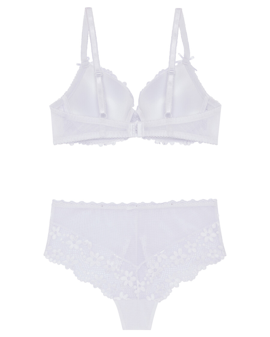 Push-up-BH + Panty in Weiß
