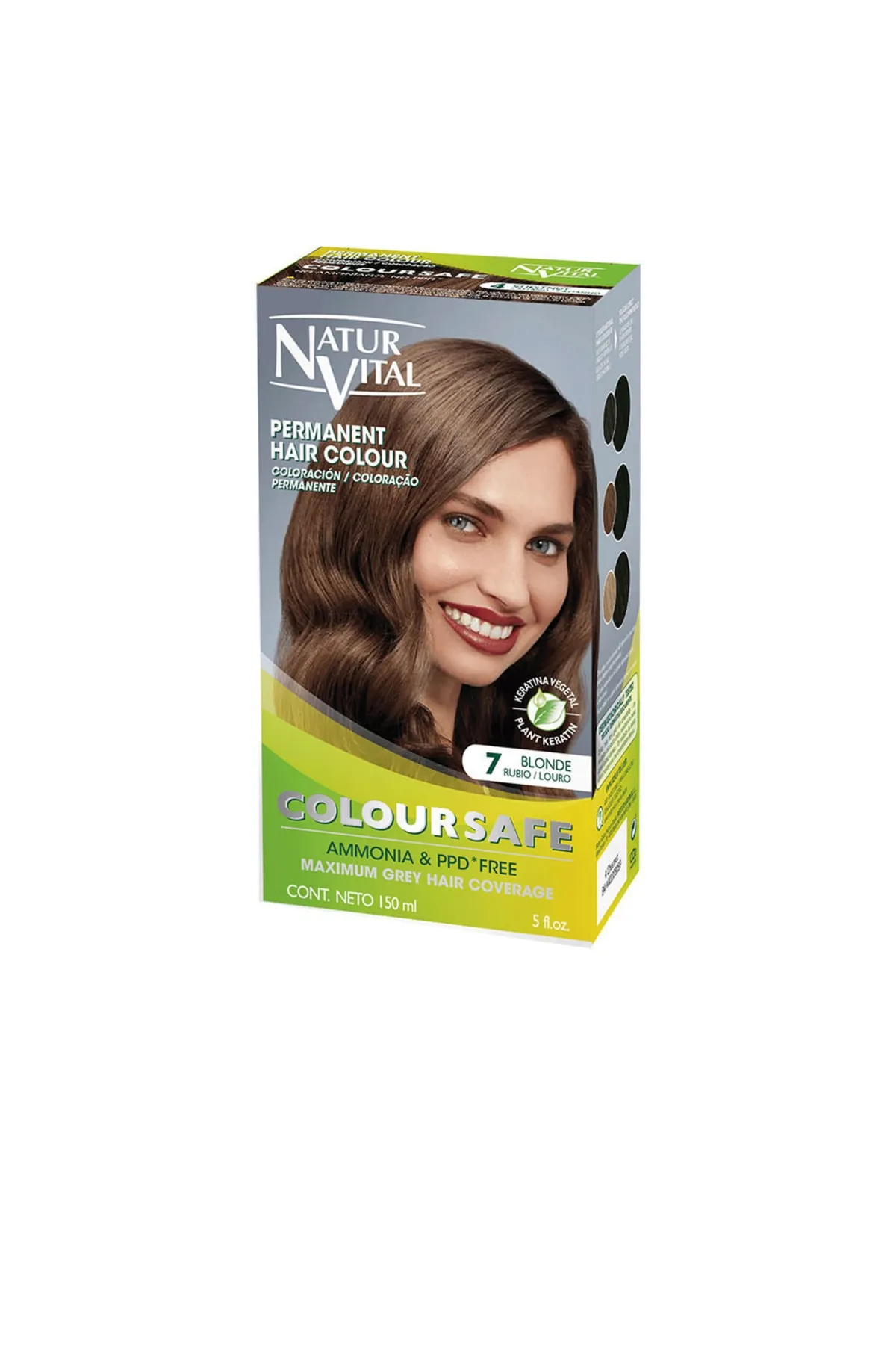 Natur Vital  Coloursafe Permanente Haarfarbe #7-blond 150 ml