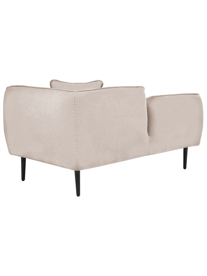 Beliani Chaiselongue CHEVANNES in Beige/Schwarz - (W) 138 x (H) 74 x (L) 77 cm günstig kaufen onesize
