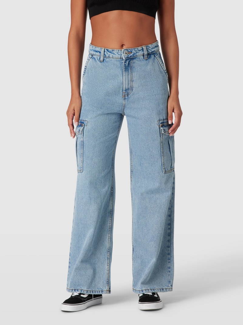 Relaxed Fit Jeans mit Cargotaschen Modell 'HOPE' in dunkelblau