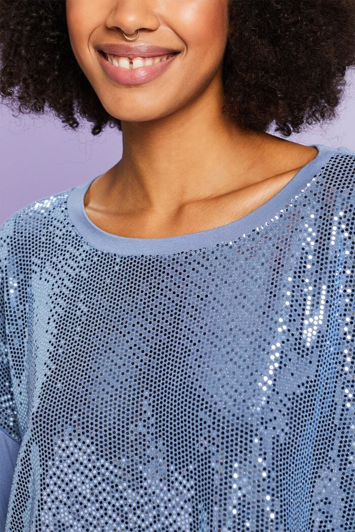 Oversize-T-Shirt mit Paillettenapplikation