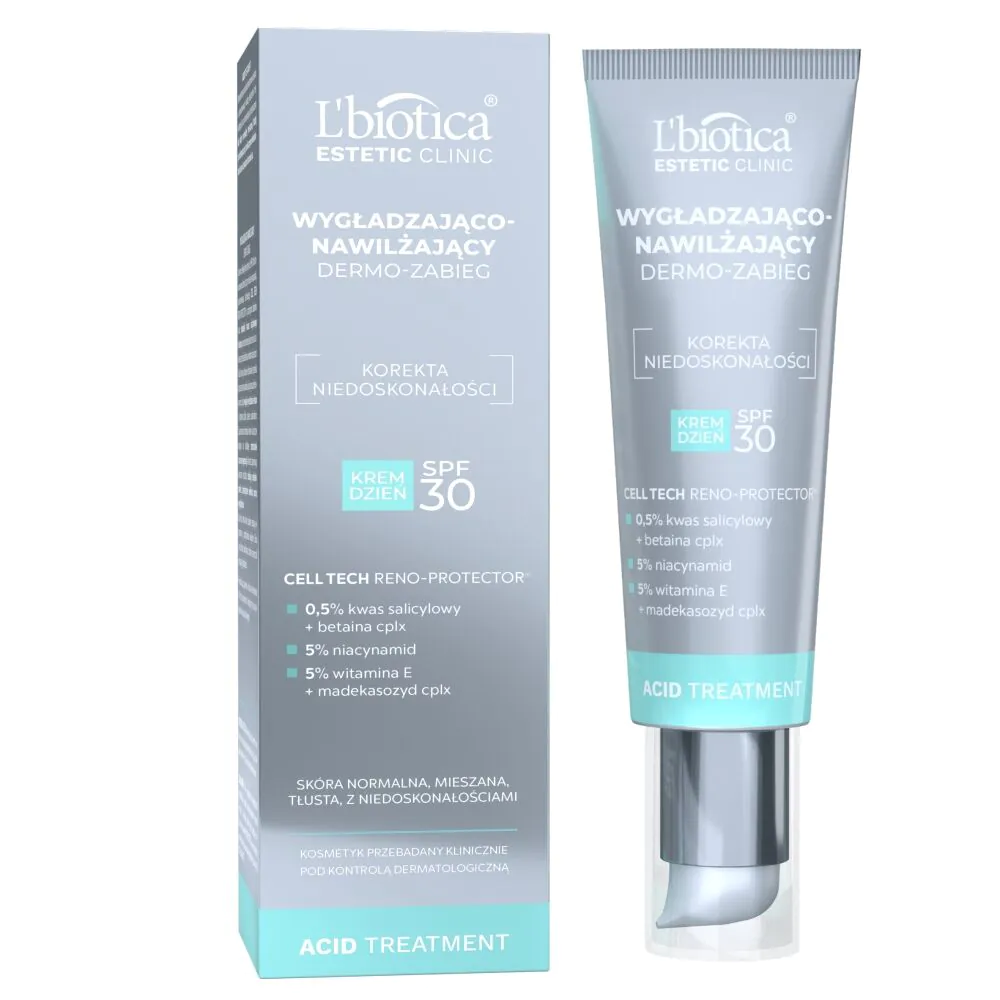 L'biotica Estetic Clinic Acid Treatment zaglađujuća i hidratantna dermo-tretman dnevna krema SPF 30 35M