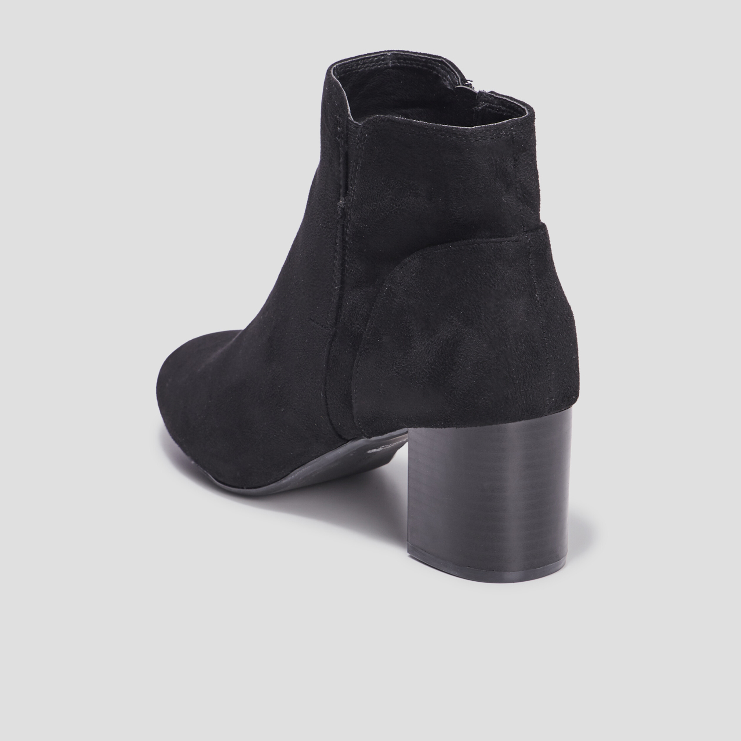 Bottines suédines à talons noir femme | La Halle