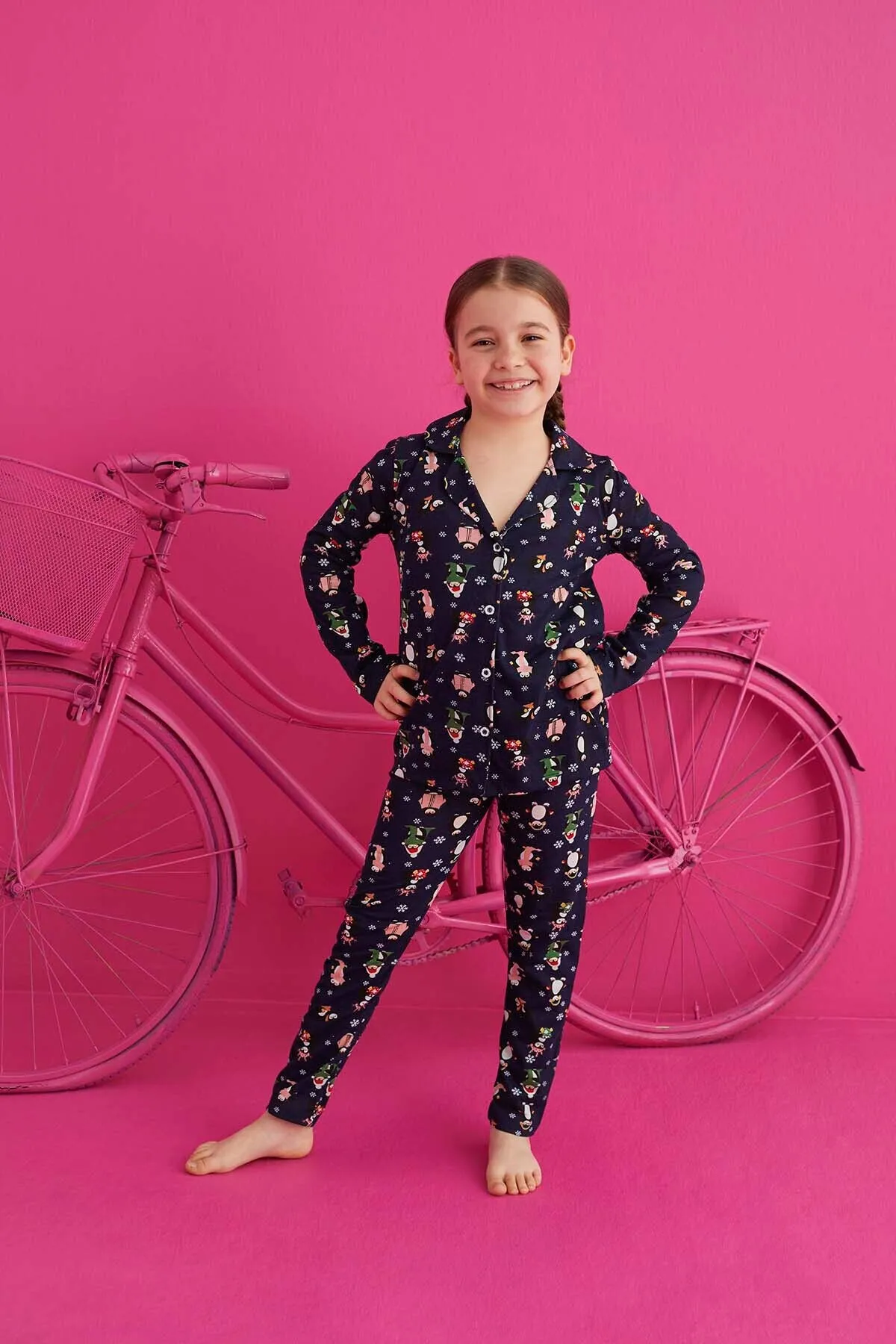STRAWBERRY  Pyjama-Set aus Baumwolle mit Knöpfen