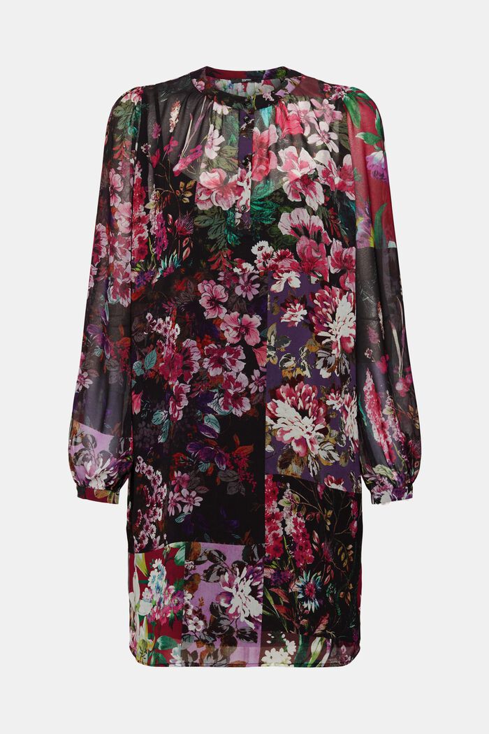Aus Recycling-Material: Gemustertes Chiffon-Minikleid