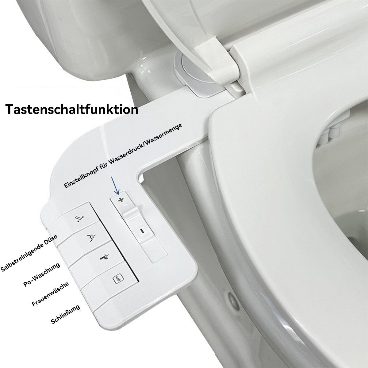 Hikeren Bidet ultradünn, geeignet für WC-Doppelsprühkopf-Zubehör