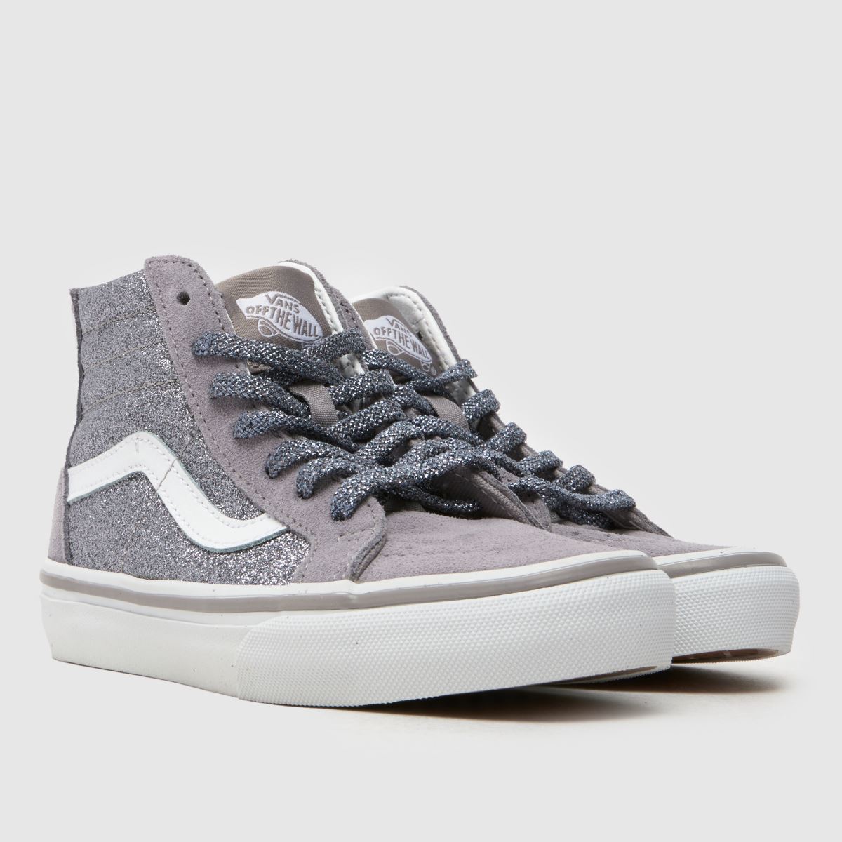 Vans grå sk8-hi dragkedja flickor junior träningsskor