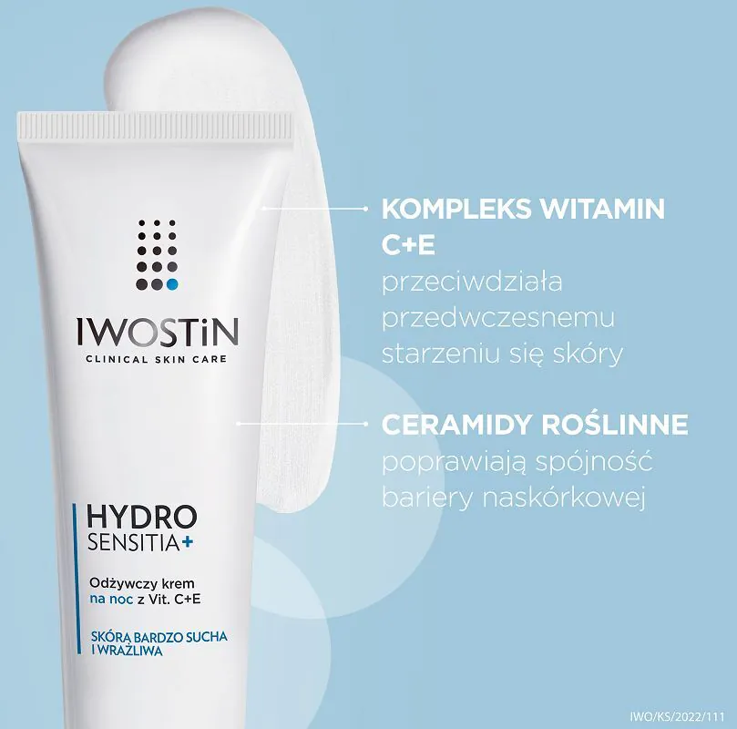 Iwostin Hydro Sensitia noćna krema s vitaminima C i E