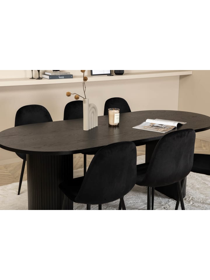 ebuy24 Essgruppe Bianca 65 (7-teilig) Schwarz 90 x 200 cm günstig kaufen onesize