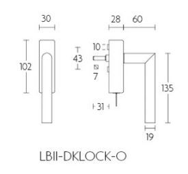 Formani 1503D103BRXX0 BASICS LB2-19-DKLOCK-O zaklepno nagibno-obratno okovje, bronasto