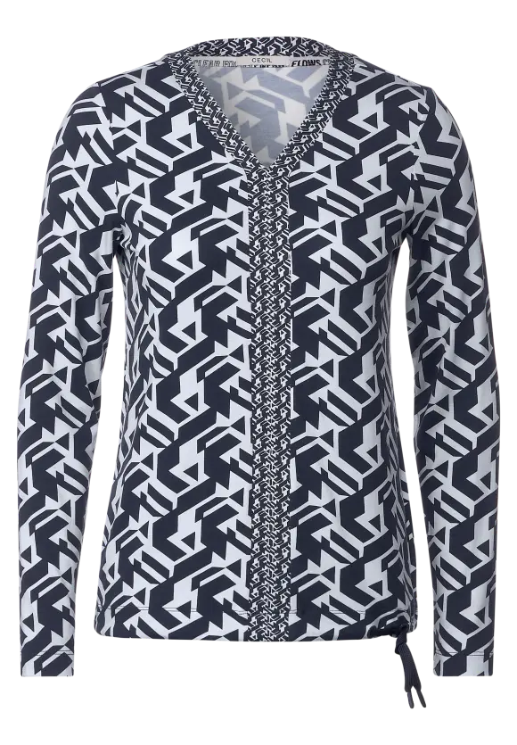 CECIL Gemustertes Langarmshirt