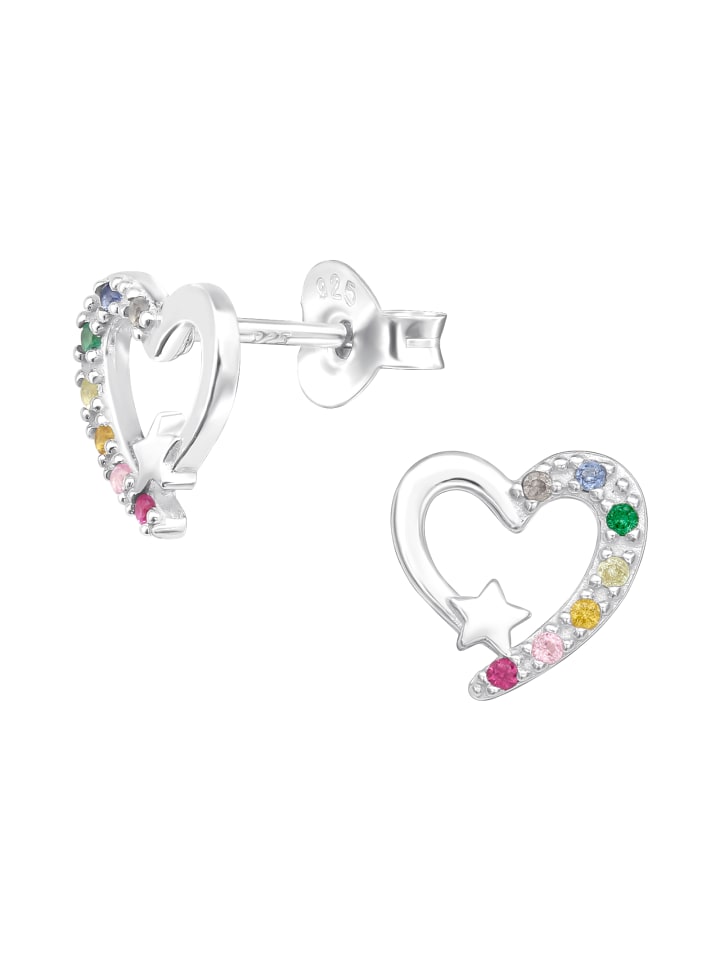 Alexander York Ohrringe, Ohrstecker STERNSCHWEIF HERZ in 925 Sterling Silber, 2-tlg. günstig kaufen onesize
