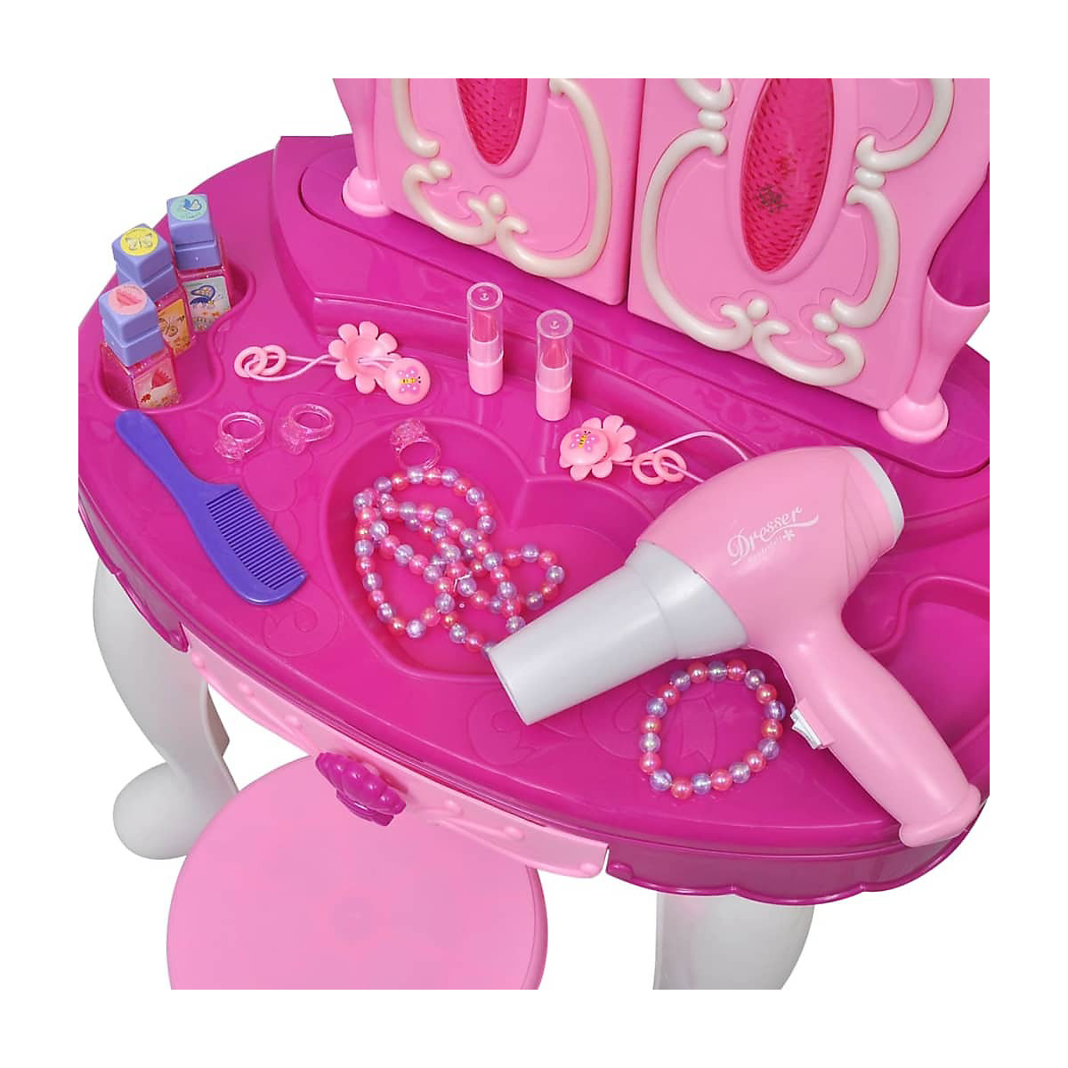 Kinder-Schminktisch mit 3 Spiegeln und Licht/Ton Spielzeug-Tisch