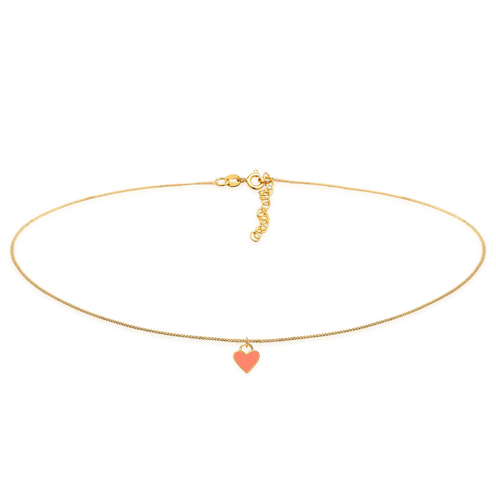 Elli Elli Collier Choker pendentif cœur émail collier