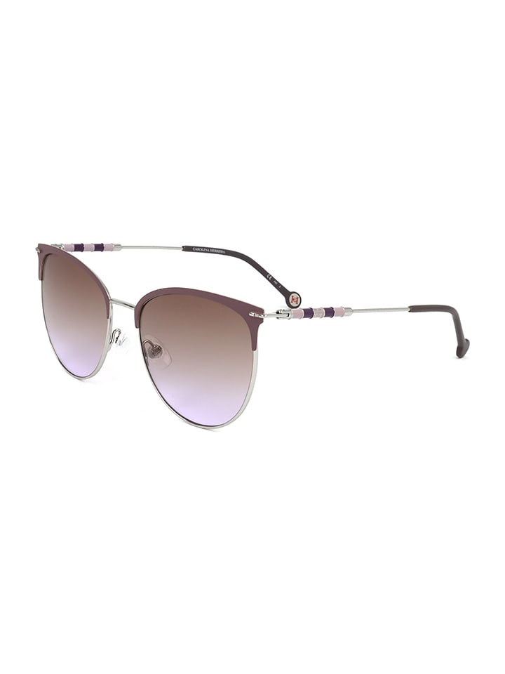 Carolina Herrera Damen-Sonnenbrille in Silber/ Lila günstig kaufen 58