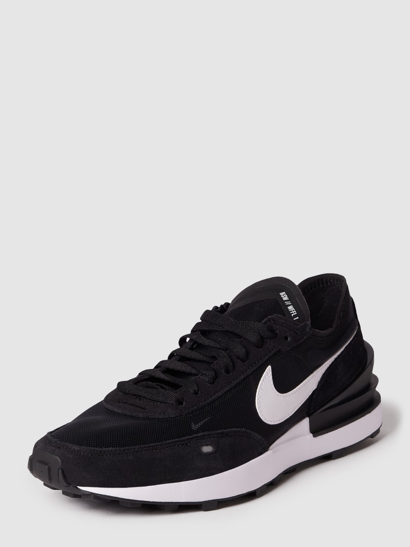 Sneaker mit Label-Details Modell 'Waffle One' in schwarz