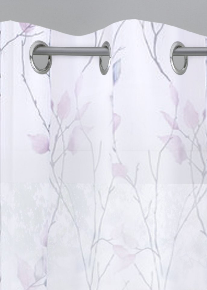 Gardine mit Blumenmuster(1er Pack)