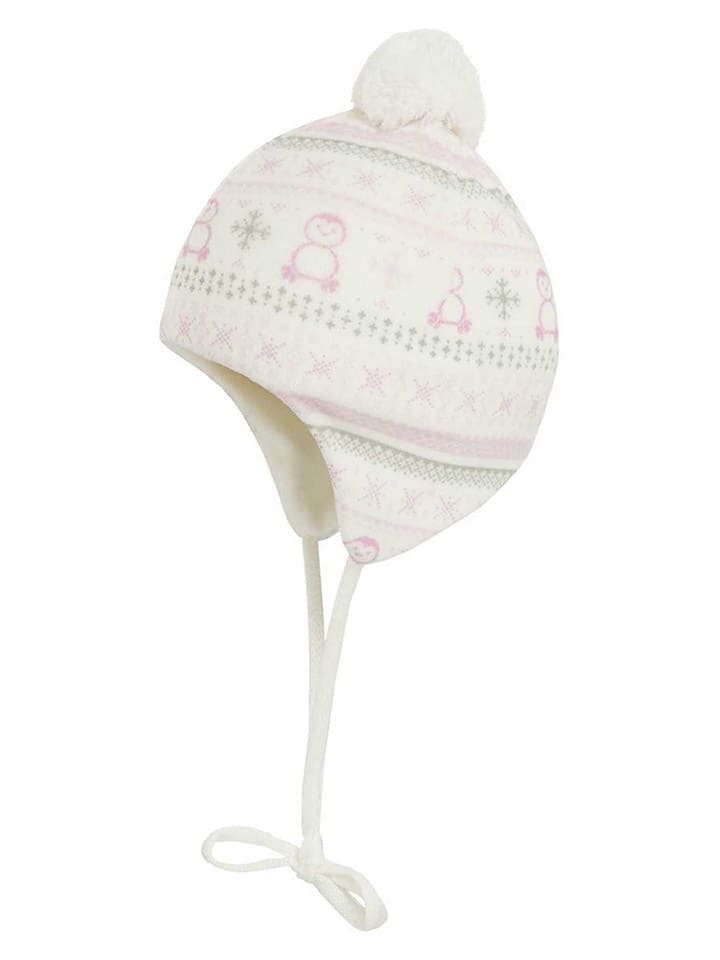 Döll Bindemütze in Weiß/ Rosa günstig kaufen