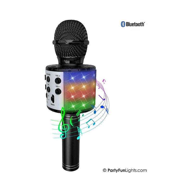 Karaoke mikrofon Bluetooth, sort