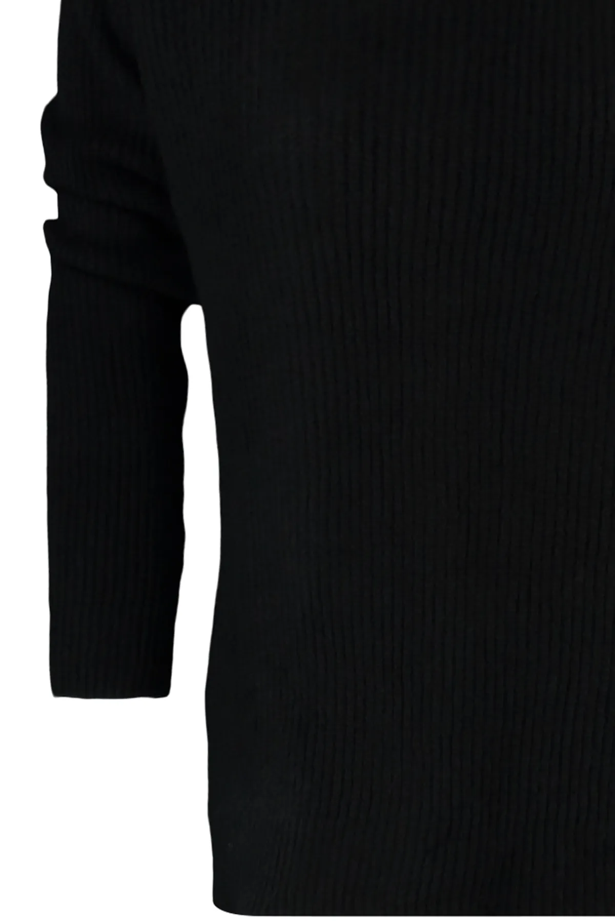 Trendyol Collection  Schwarzer Strickpullover mit Kragendetail TWOAW23KZ01105