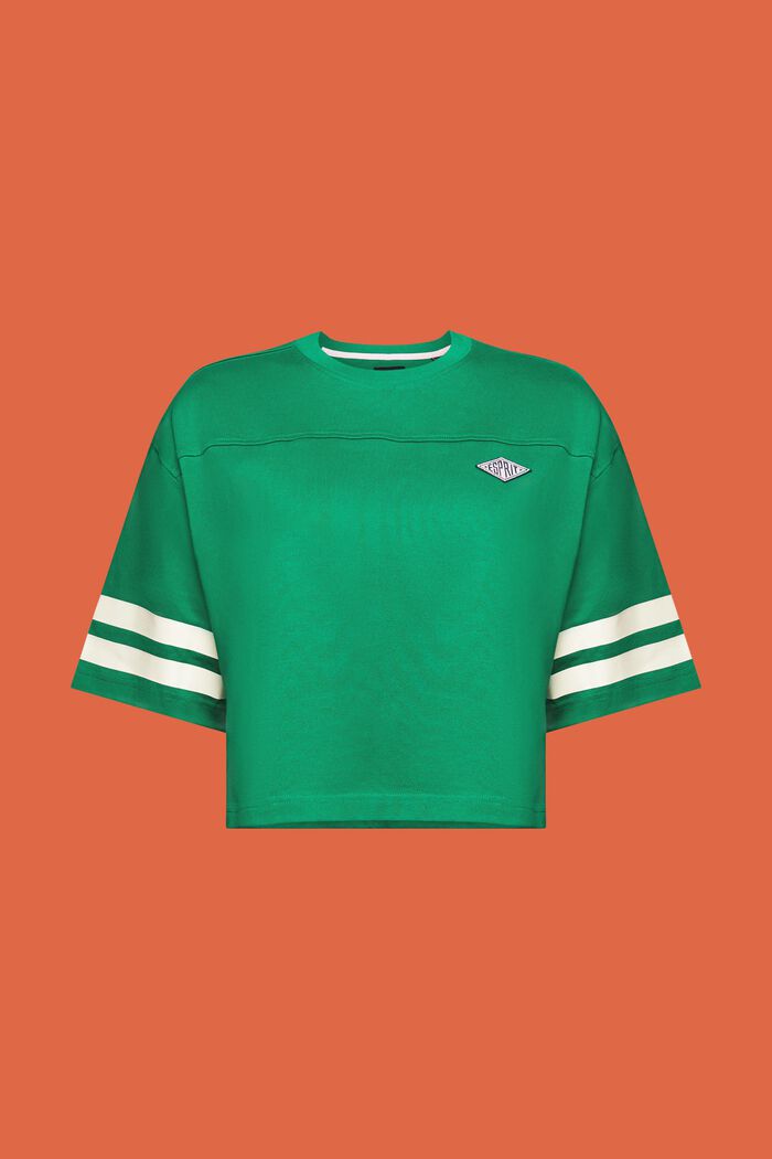Cropped College-Rugby-T-Shirt mit Logo