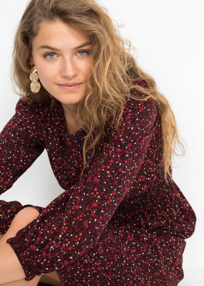 Midikleid mit Blumenprint