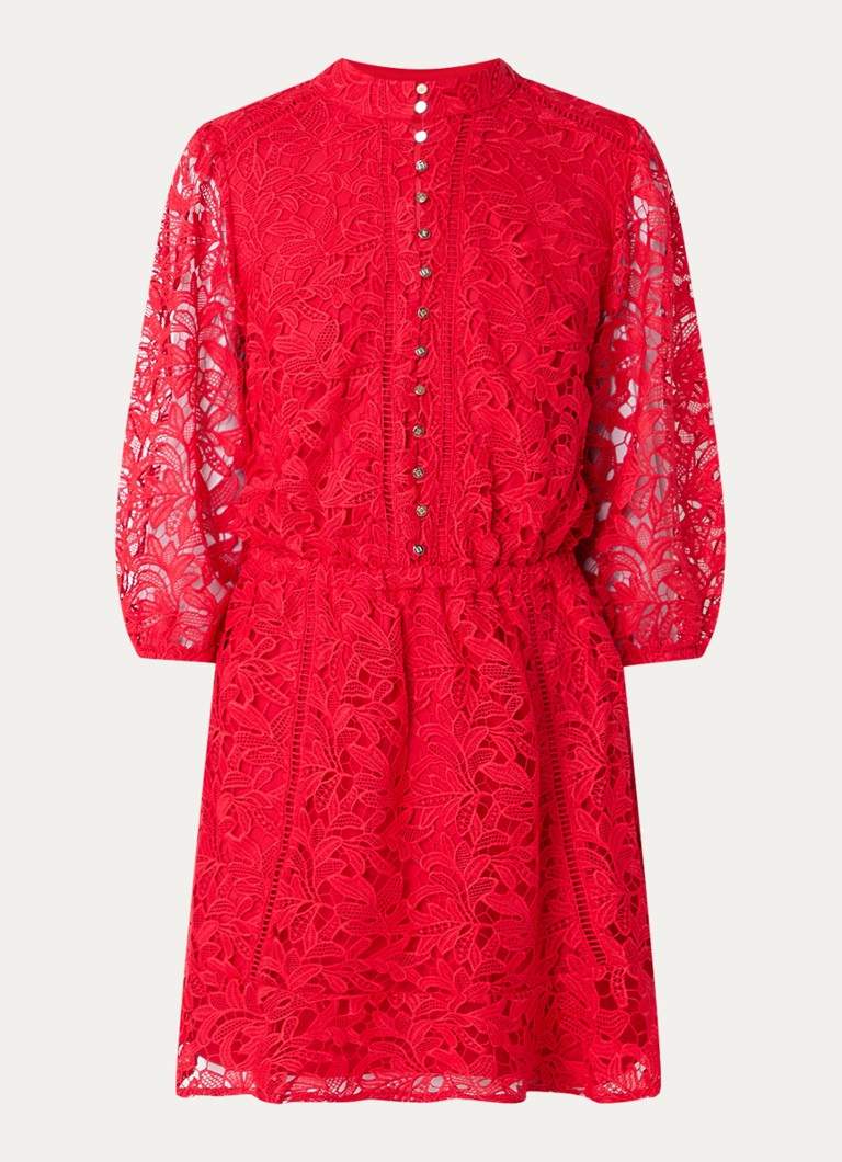 NIKKIE Dijon mini tunic dress with openwork design