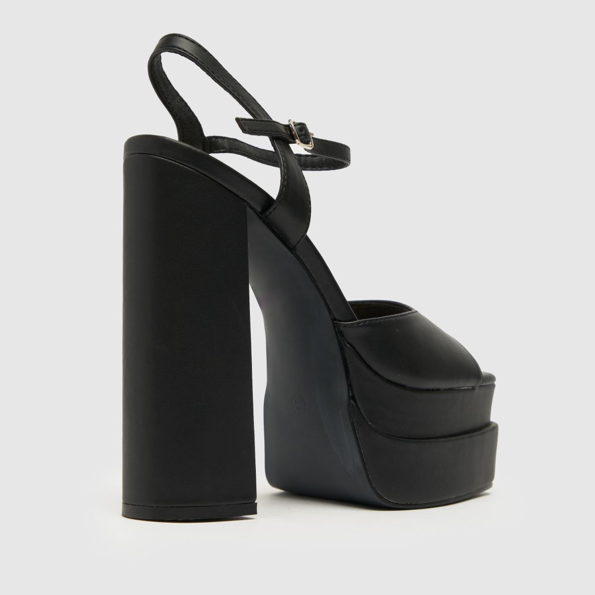 Schuh Shay – Svarta högklackade platåskor