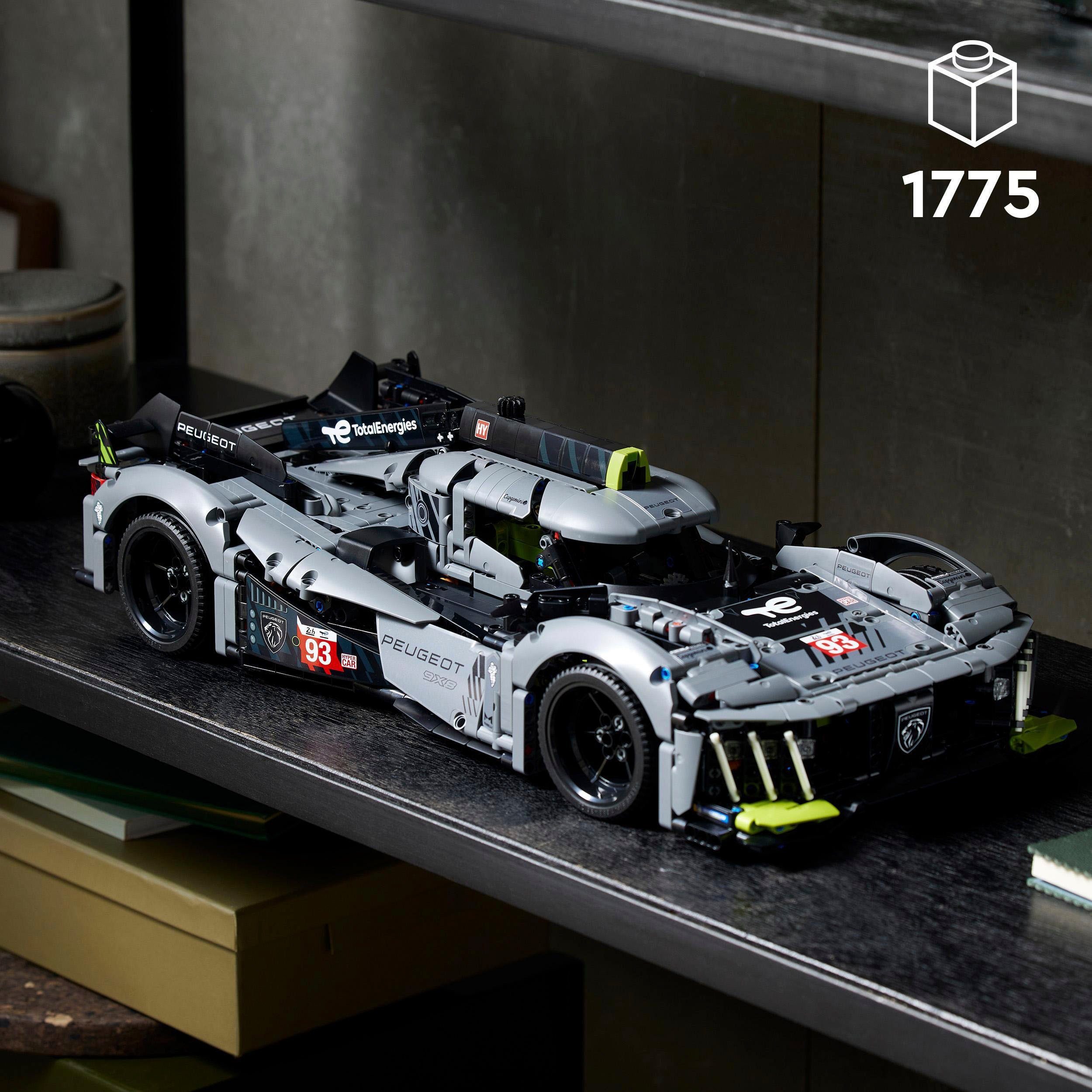 LEGO® Konstruktionsspielsteine PEUGEOT 9X8 24H Le Mans Hybrid Hypercar (42156), LEGO® Technic, (1775 St)