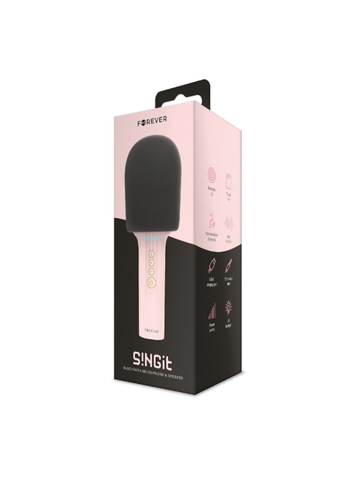 FOREVER Forever Bluetooth-Mikrofon mit Lautsprecher BMS-500 rosa in Rosa günstig kaufen onesize