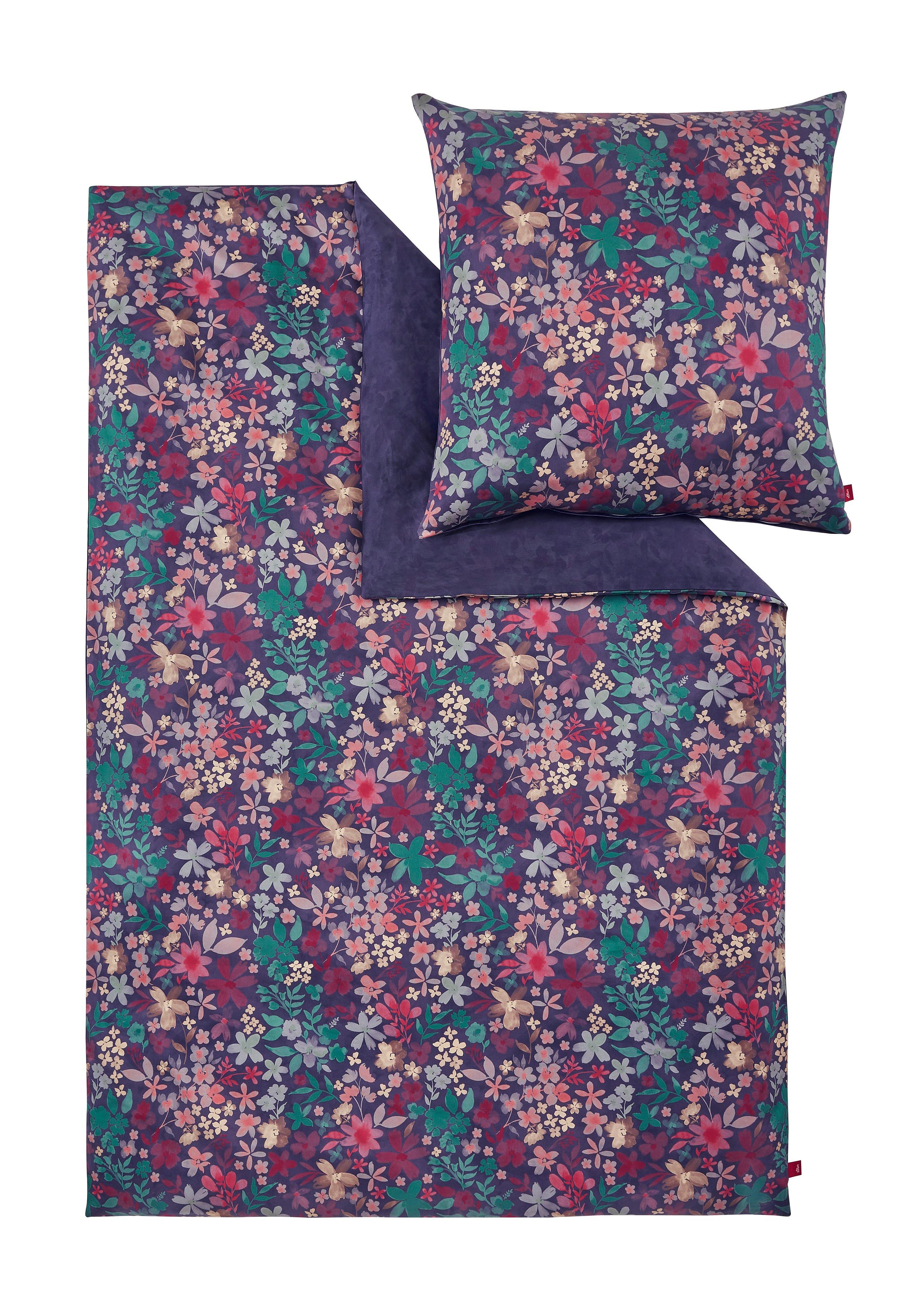 Geblümte Bettwäsche aus Baumwollsatin  6005298-570