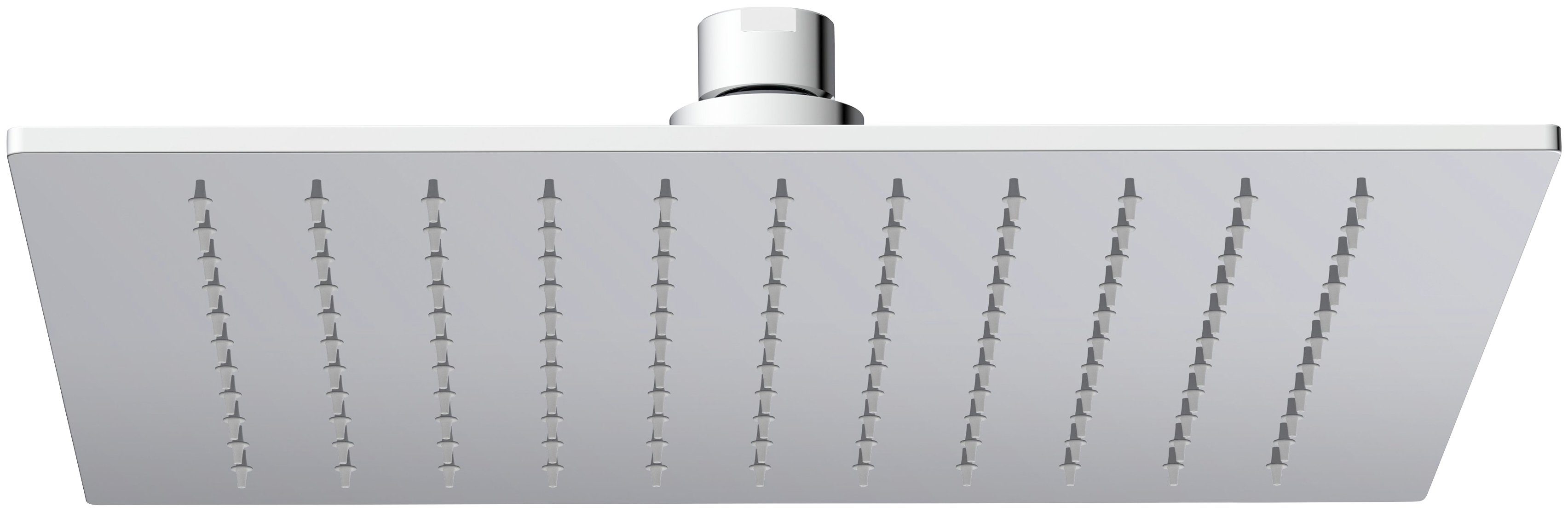 welltime Duschsystem Turin, Höhe 115 cm, Überkopfbrauseset eckig mit Thermostat,30cm Kopfbrause mit Regendusche