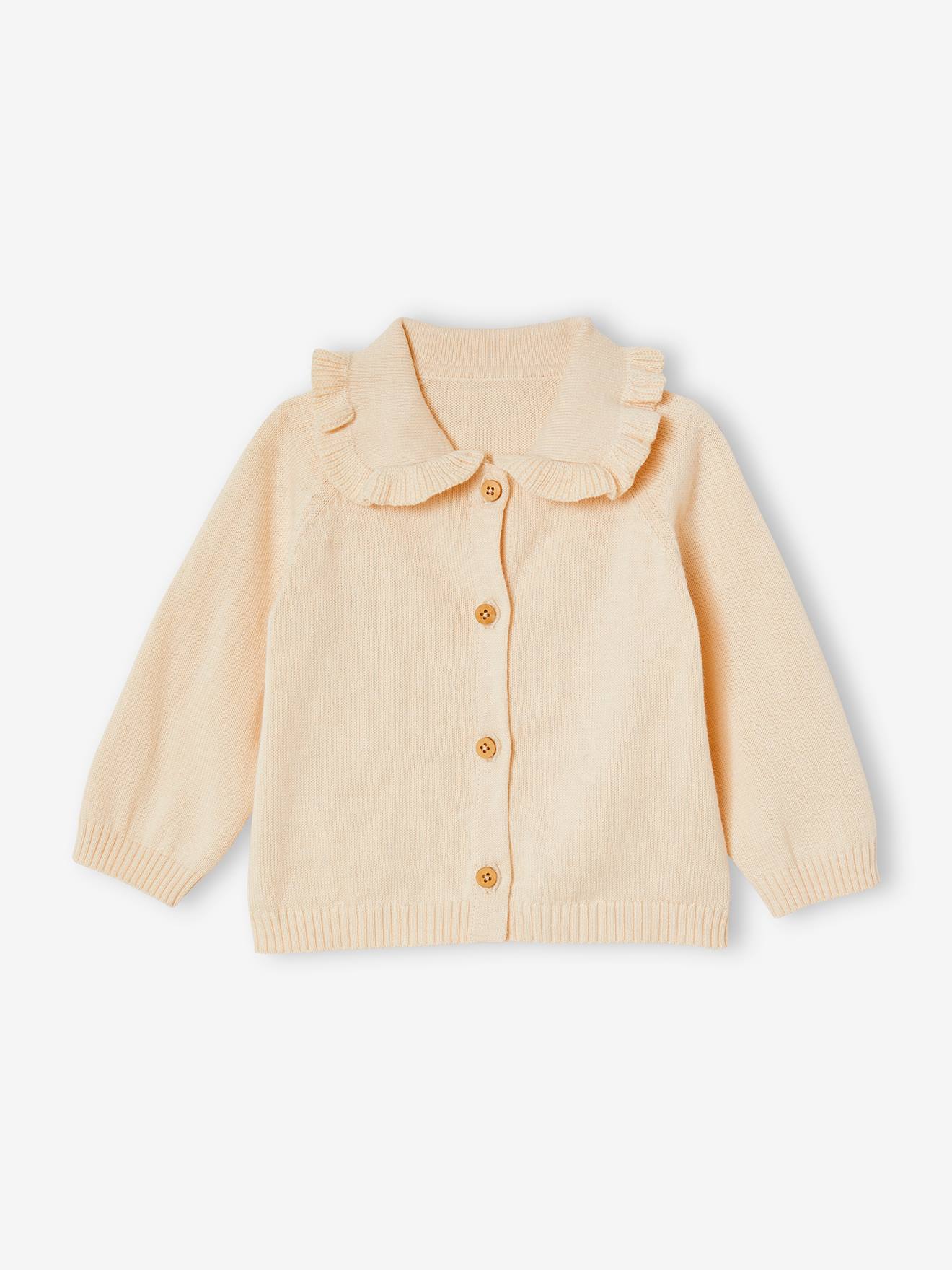 Ensemble 3 pièces : cardigan + bloomer + chaussettes bébé naissance sable