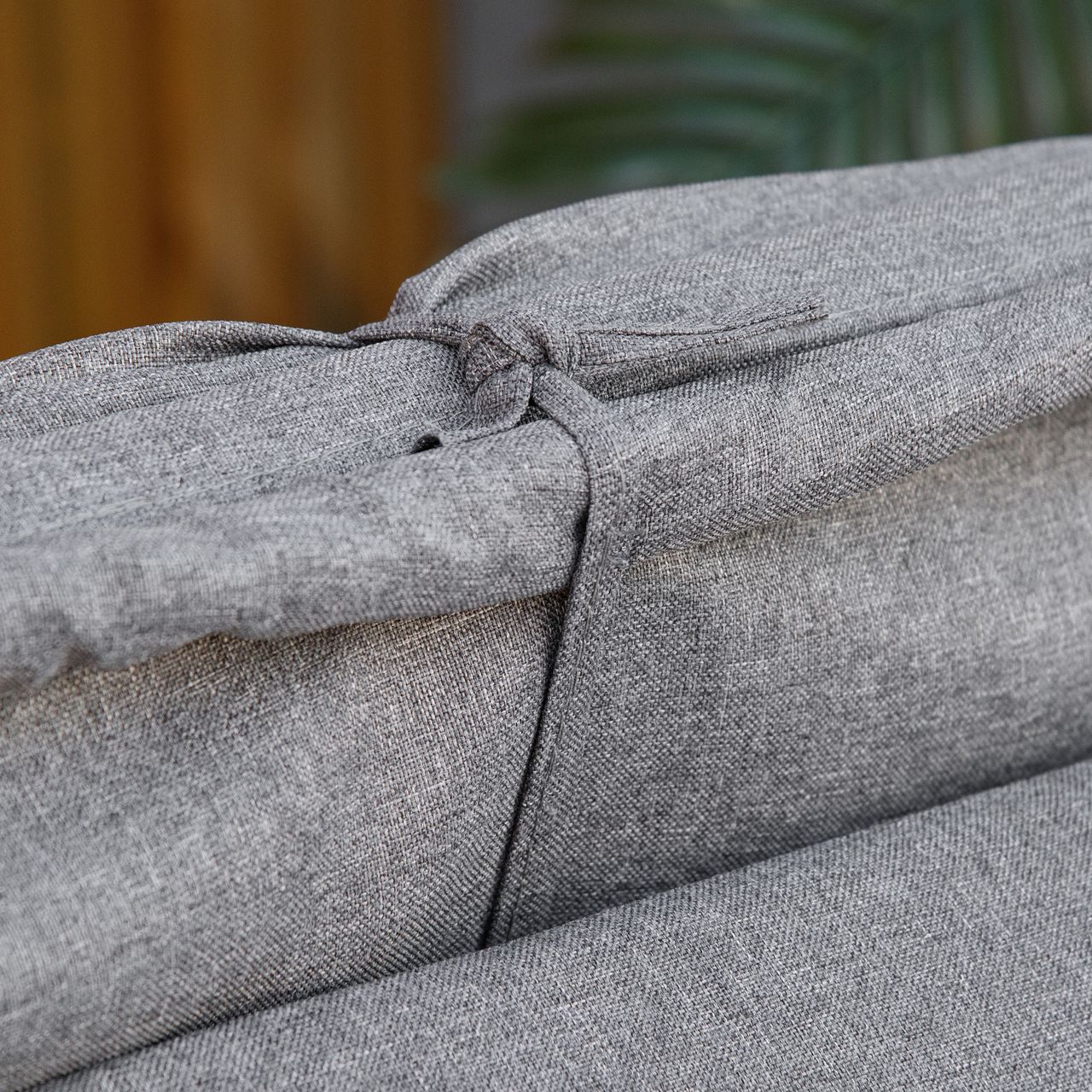 Outsunny Sonnenliege aus Polyrattan mit Sonnendach Gartenliege verstellbar Rattanliege Gartenmöbel Liege mit Kissen Grau 195 x 65 x 40 cm