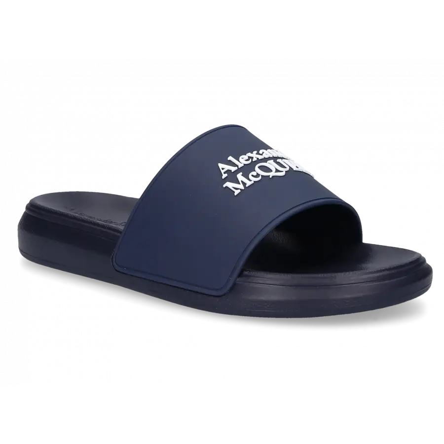 Alexander McQueen - Badeschuhe POOL SLIDE Kautschuk - blau
