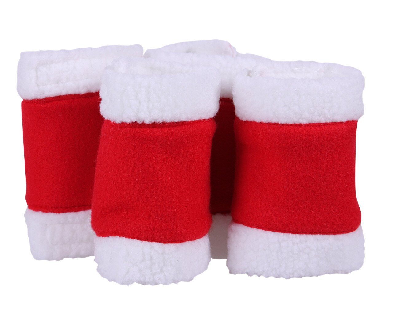 ARBO-INOX® Pferdebandage Bandagen Fleecebandagen Weihnachtsbandagen 4-Set rot (Set, 4 er Set), 32 cm Lang
