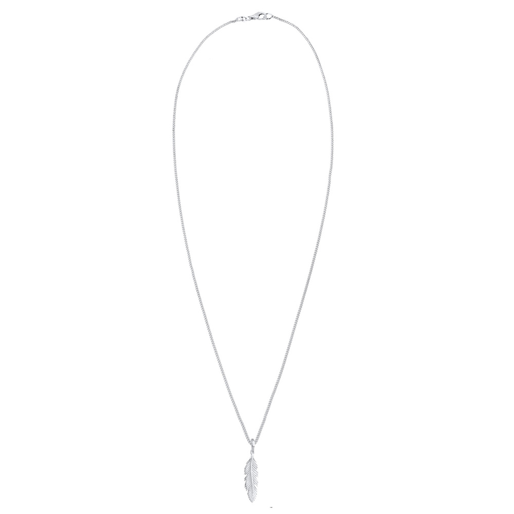 Elli Elli Collier Femmes Pendentif Plume Festival Boho en Argent Sterling 925 Bijoux