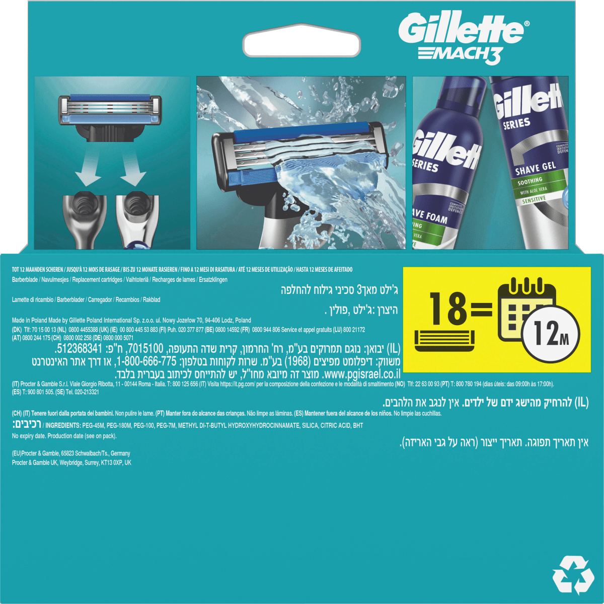 Rasierklingen, Mach3, 18 St