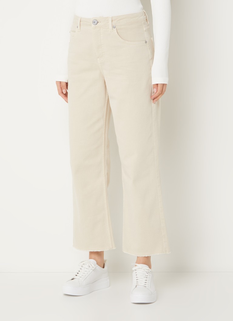 OPUS  Momito high waist straight leg cropped jeans met gekleurde wassing