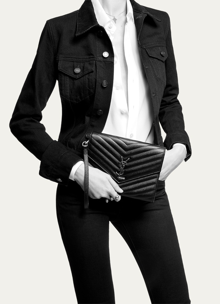 Geantă Saint Laurent Cassandre din piele de vițel matlasată