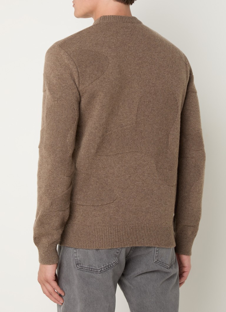 Maglione Jacquard Forest in pregiata miscela di lana a maglia fine con motivo a maglia