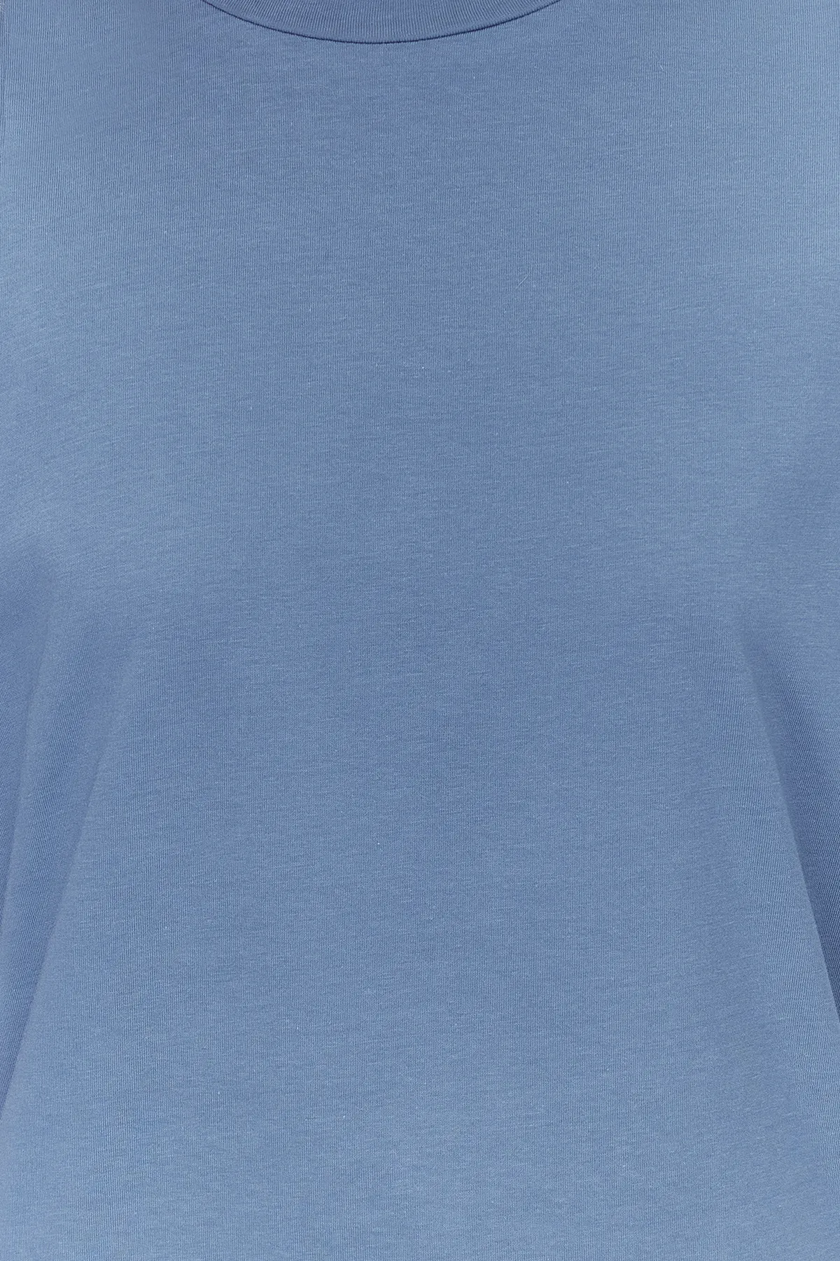 Trendyol Collection  Indigo*001 Basic-Strick-T-Shirt mit Rundhalsausschnitt aus 100 % Baumwollwatte TWOSS20TS0021
