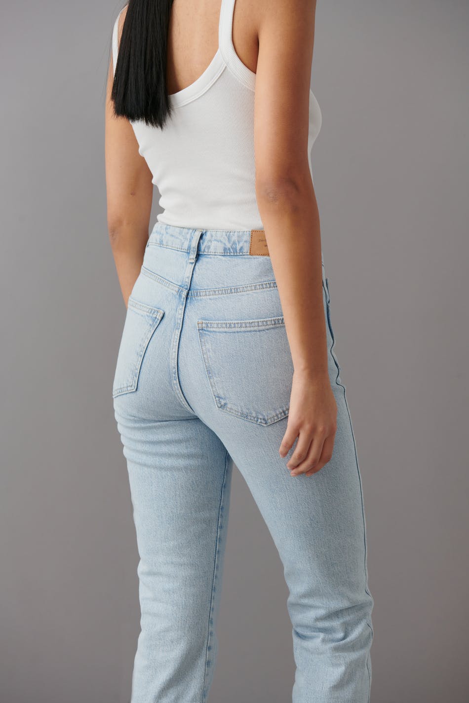 High straight jeans