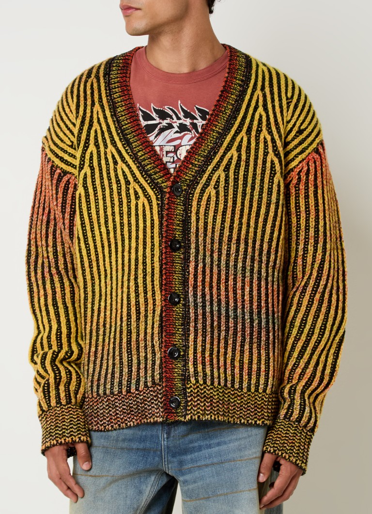 Cardigan gros din amestec de lână Diesel K-Oakland-Cr cu model tricotat