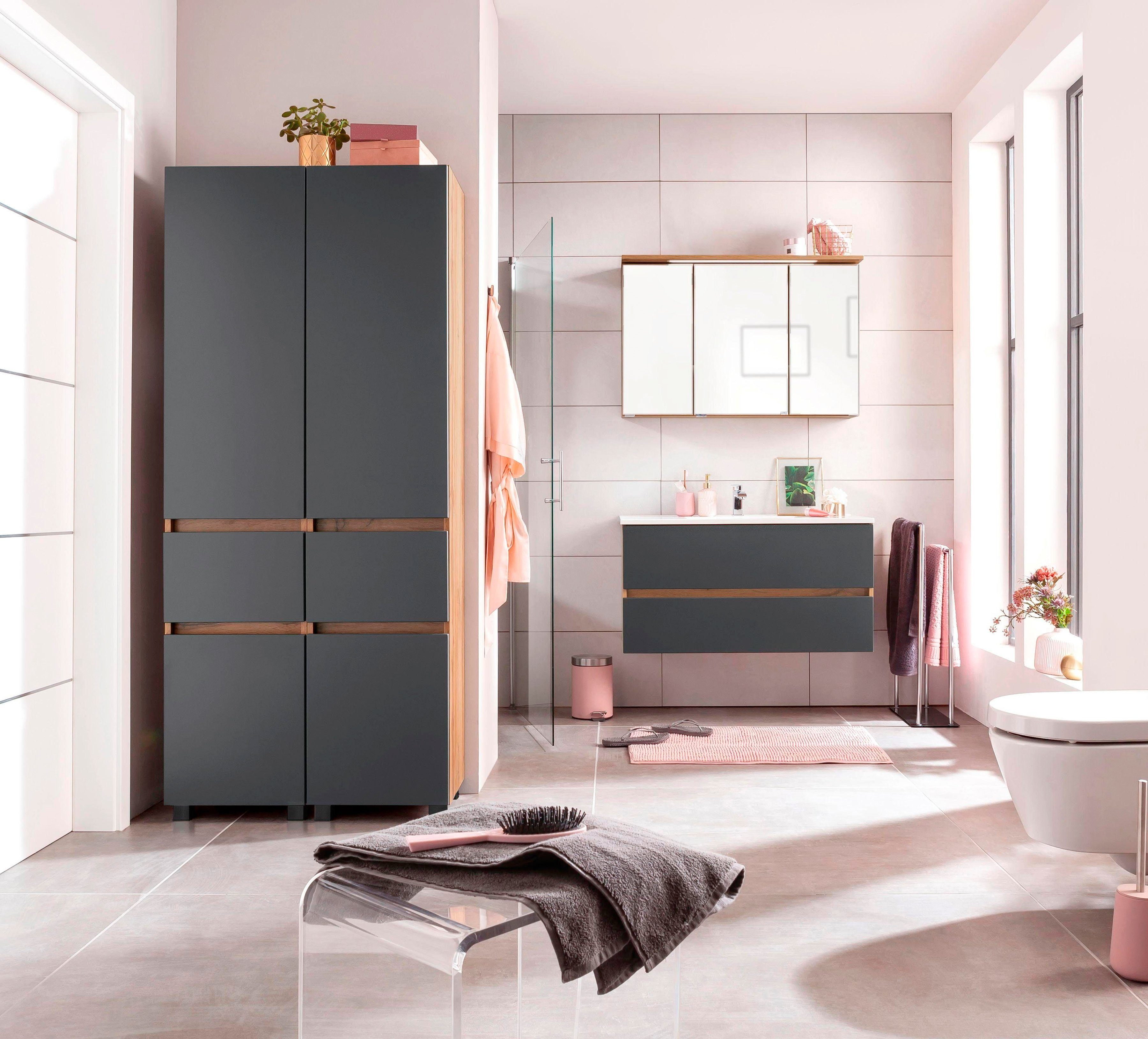 HELD MÖBEL Spiegelschrank Lucca mit LED Beleuchtung