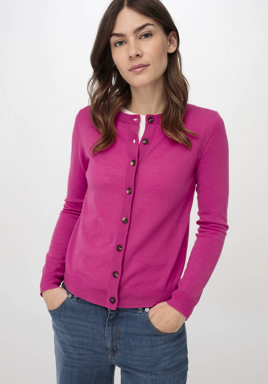 Strickjacke aus reiner Bio-Merinowolle