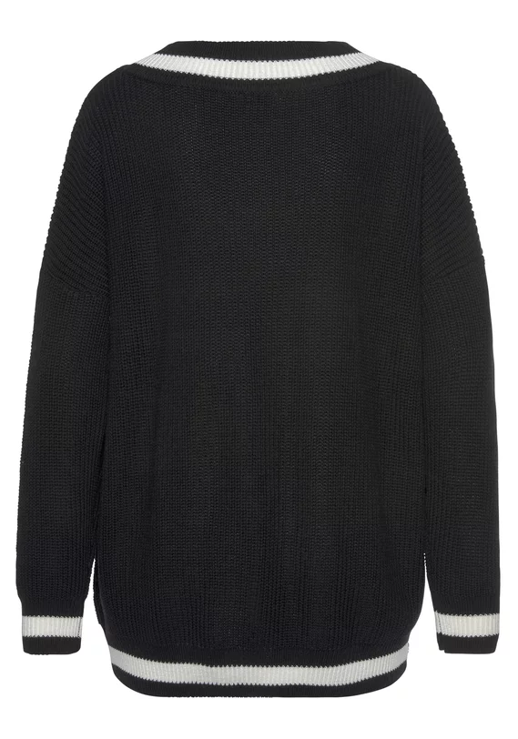 V-Ausschnitt-Pullover